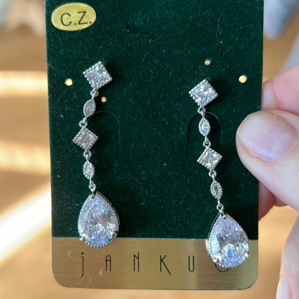 CZ Drop Earrings